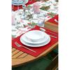 New Year Concept Christmas Tree Printed Runner and Placemat Set 5 Pieces / Placemat Table Mat Dining Table Mat Coaster