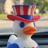 Yousheng Patriotic Duck Statue, PLA Independence Day Collectible with Red White Blue Design, Unique Conversation Starter Decor for Home Office
