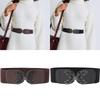 PU Leder Taillenband Elastischer Taillenformer für Damen Mädchen Stilvoller Breiter Gürtel Taillenornament für Modische Dame