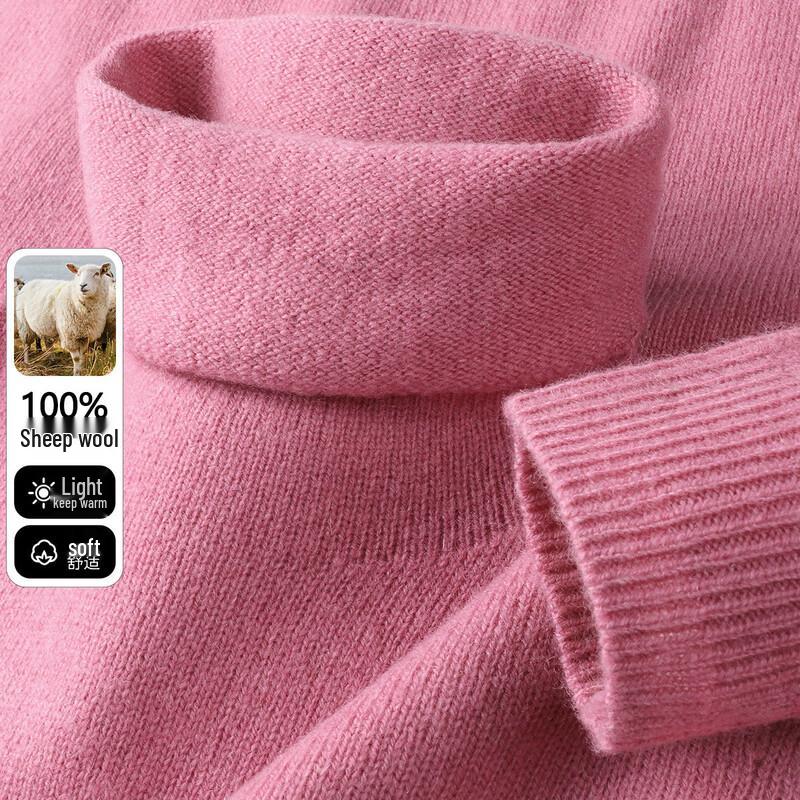 SNOWFLYING Women's Turtleneck 100% Wool Sweater