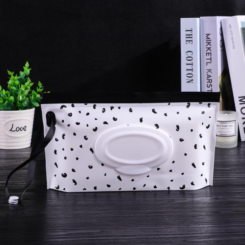 Waterproof EVA Baby Wipes Tissue Bag with Window and Pull-Out Design
