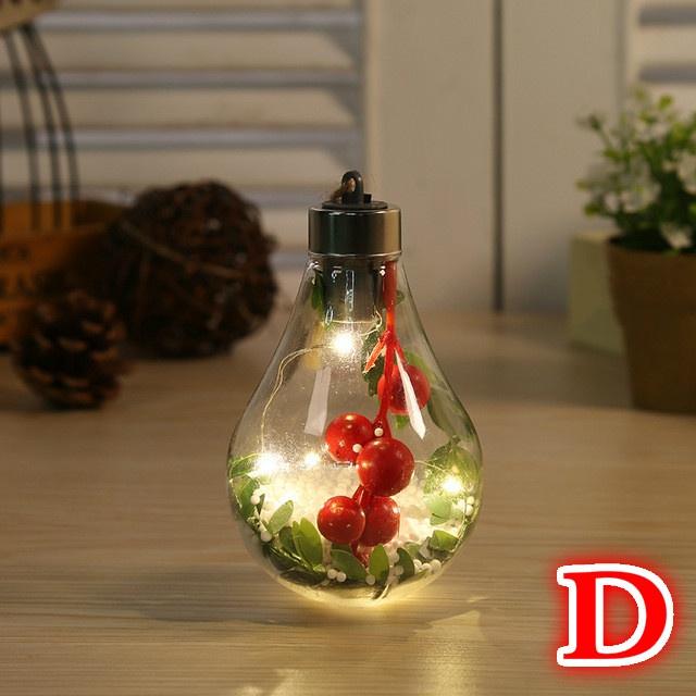 Led Transparent Christmas Ball. Christmas Decorations. Christmas Tree Decoration Pendant Plastic Ball Bulb