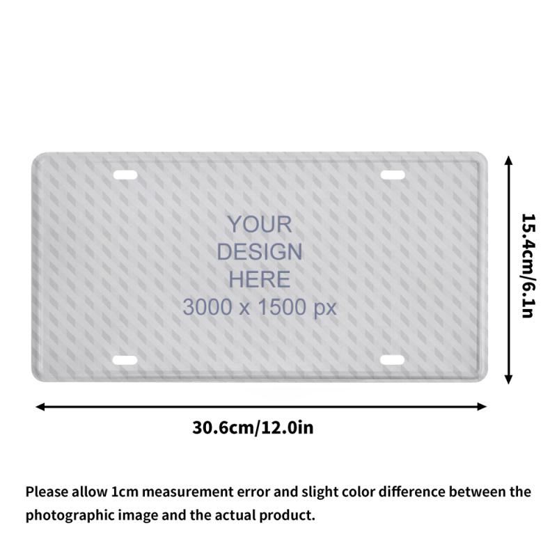 Vintage Bear License Plate - Rustproof Aluminum Vanity Tag with Black & White Bear, Pine Trees -Cabin, Living Room, Office Decor