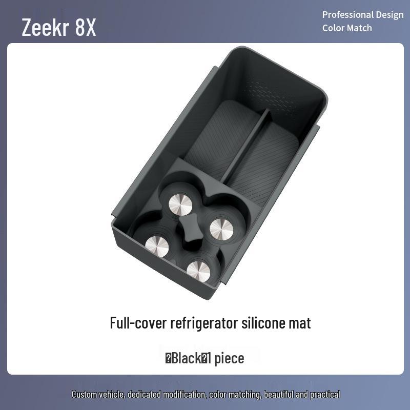 Silikon-Getränkehalter & Aufbewahrungsmatte für Zeekr 8X Kühlbox auf der Rückbank