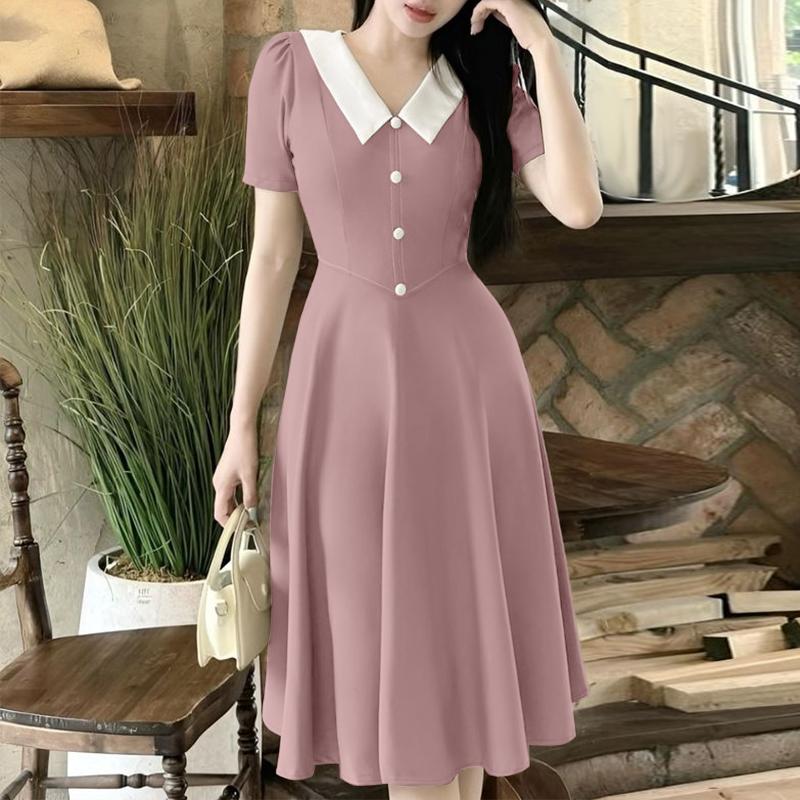 ZANZEA Dámské letní ležérní patchworkové šaty s krátkým rukávem a výstřihem do V