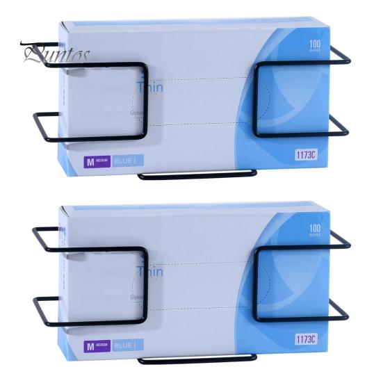 Glove Holder Metal Box with Screws Wall Mounted Anti-slip Tissue Dispenser Organizer Healthcare Food Service Dentist Disposable Stoarge Rack