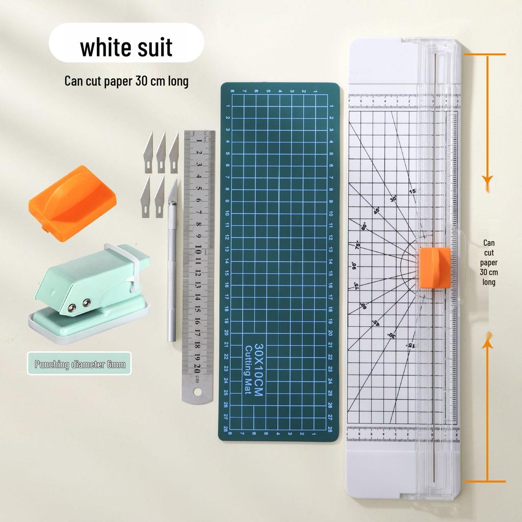 Dual Blade Portable Paper Cutter - Durable Sharp Craft & Office Knife for Students and Artists