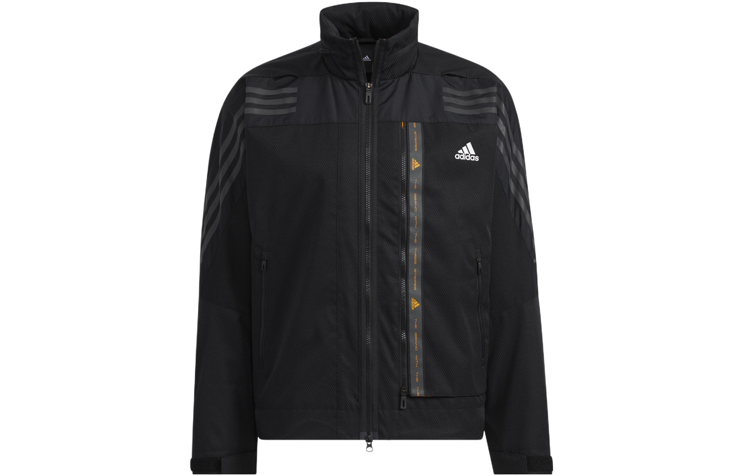 Adidas Jackets Men s Black Stand Collar Moderate Other HE9909 S