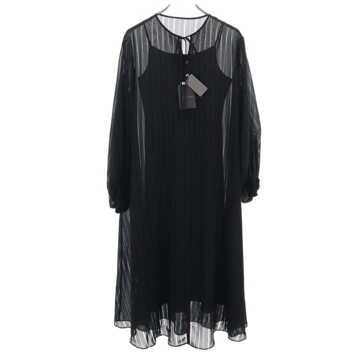 

unused ESTNATION made in Japan Striped Pattern Long sleeve Long dress Women Used