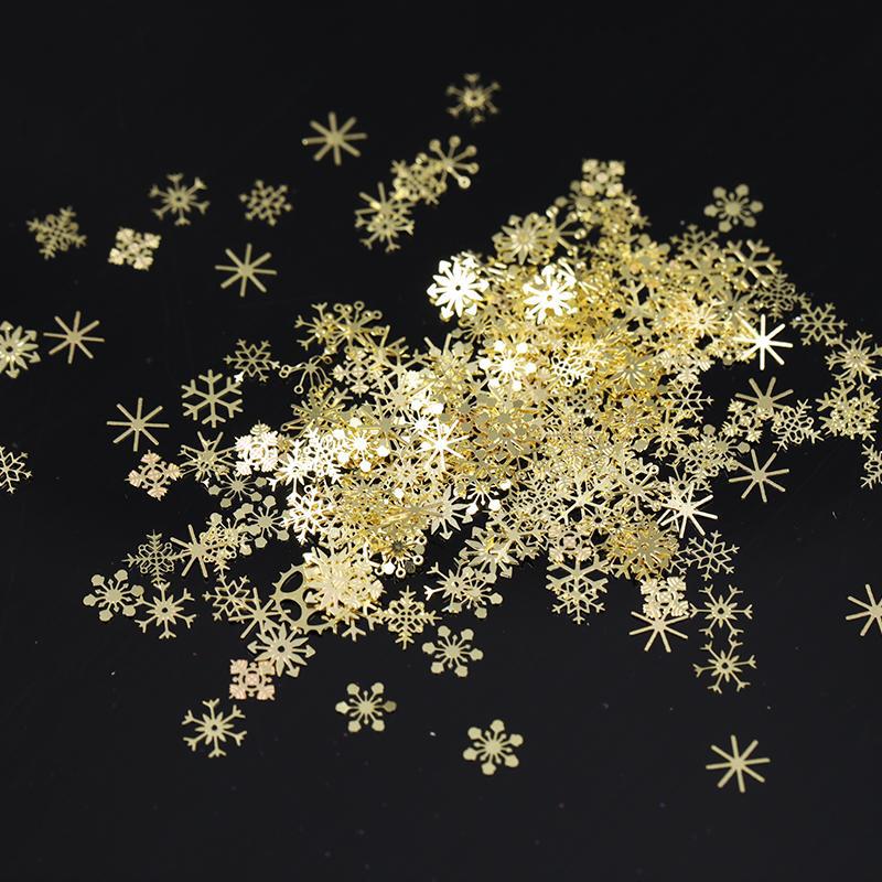 Nail Art Thin Patch Nail Art Nail Decoration Christmas Gold Gold Color Christmas Metallic Sequins