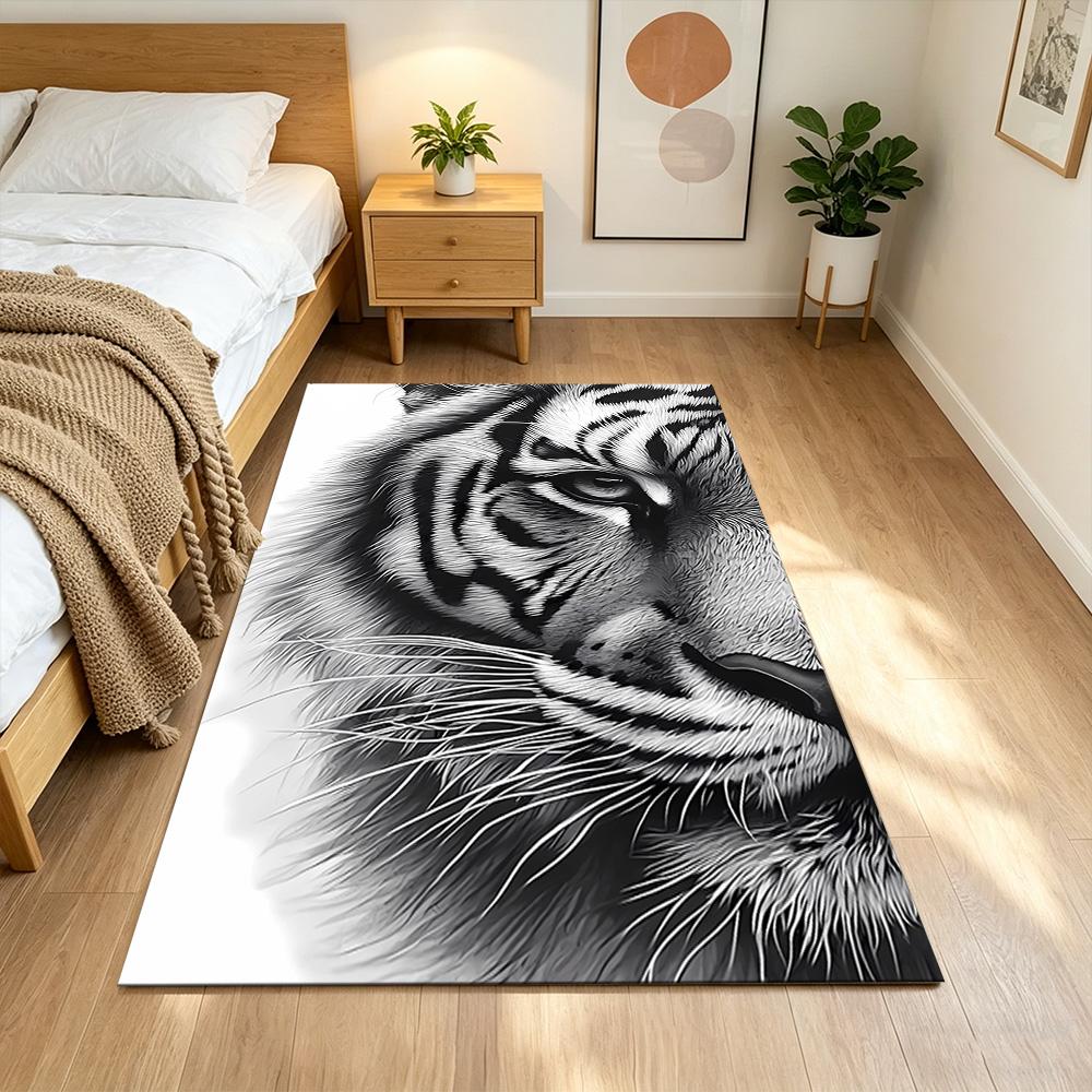 Wild Tiger In Jungle Non-Slip Home Carpet Design for Office Decor Living Room Bedroom Gift