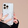 Card Insertion Transparent Case for Apple 15PRO All Inclusive Phone Case for IPhone 11/12, Simple Anti Drop Protective Case