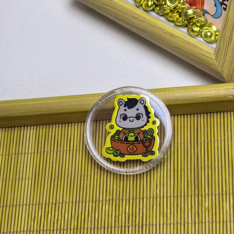 Year of the Horse 999 Pure Gold Cartoon Phone Sticker Series with Adhesive