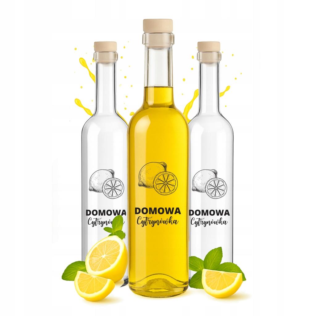 FUTURA 0.5L Bottle with HOMEMADE LEMON VEGETABLE for Alcohol, Syrup, Tincture
