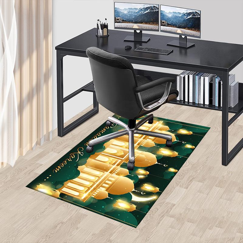 

Ramadan Kareem mosque Crystal Velvet chair mat Area Rug - Non-Slip, Floor Mat, Office Desk Chair Rugs, Bedroom Decor.Christmas Gift-1106042 60cm by 90cm