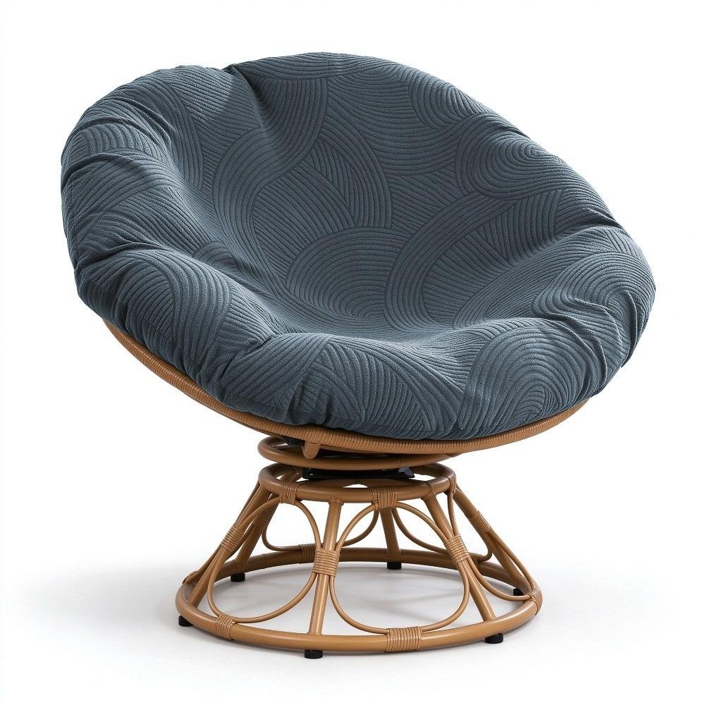 Thickened Fabric Papasan Chair Cover Single Piece Round Saucer Chair Cover For Lazy Chairs