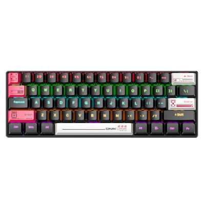 Teclado Mecânico para Jogos ONIKUMA G55 com 61 Teclas, Teclado com Fio e Luz RGB para PC/Mac/Linux