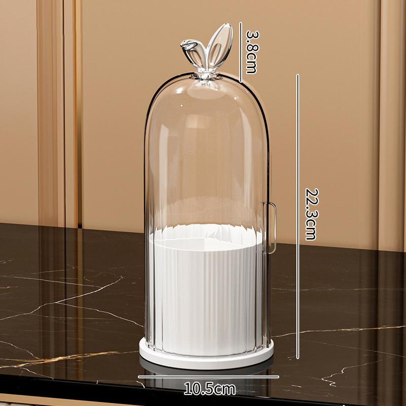 

360Degree Rotating Makeup Brush Holder Cosmetic, Lipstick, Eyebrow Pencil, Eye Shadow Organizer With Clear Lid Dustproof, Waterproof