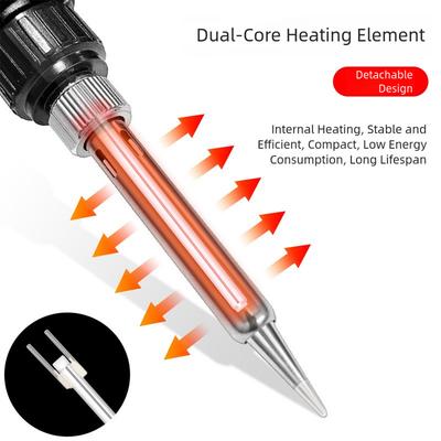 80W Digital Electric Soldering Iron 908S with Adjustable Temperature 180 To 500C LCD Display for Efficient Soldering