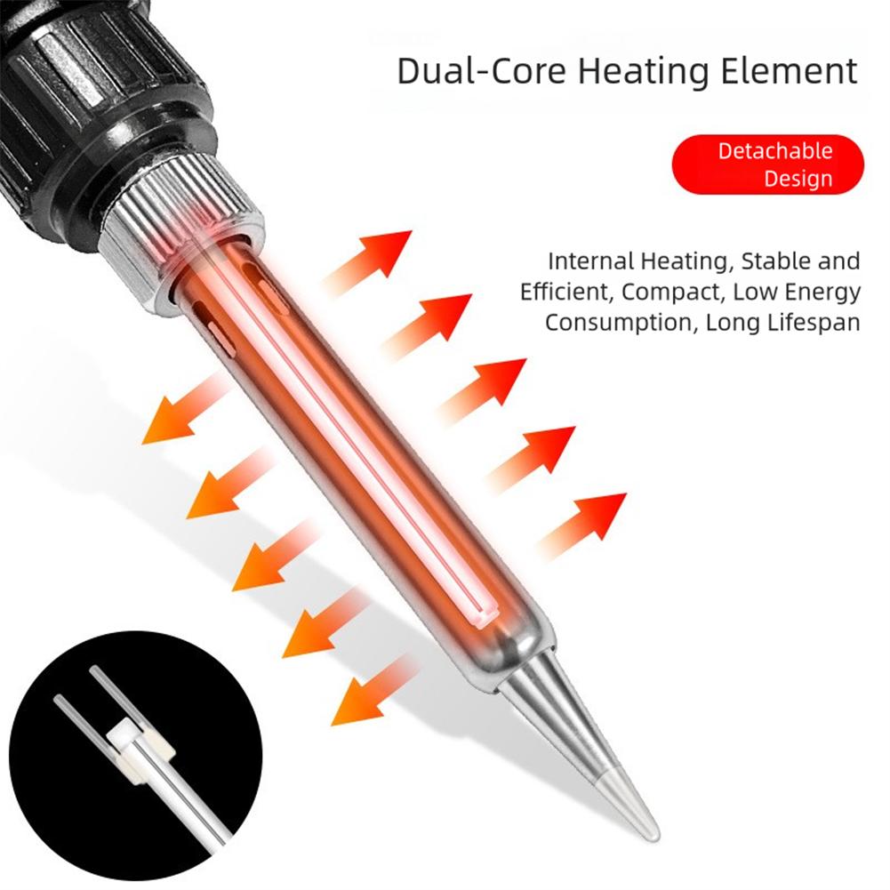 80W Digital Electric Soldering Iron 908S with Adjustable Temperature 180 to 500C LCD Display for Efficient Soldering