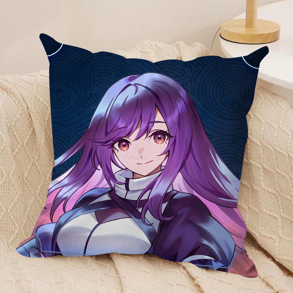 TTouhou Project Role Game Cushion Cover Silky Short Plush Invisible Zipper Dustproof Sofa Pillow Case for Home Decor