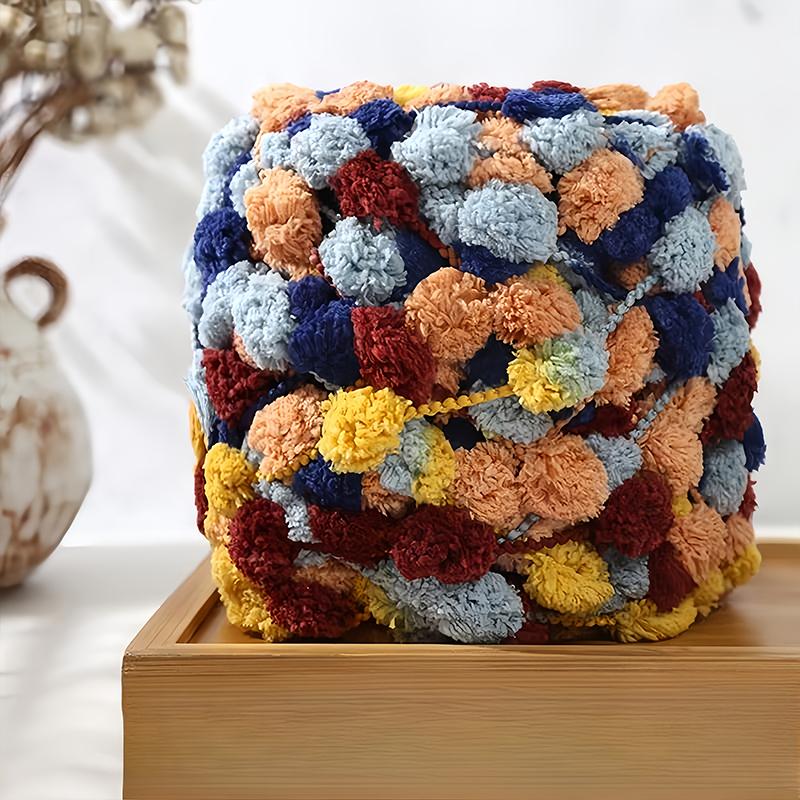 100g Barwione przestrzennie akcesoria odzieżowe mieszane kolory ręcznie robione szydełkowanie dzierganie tkanie gruba włóczka plusz wielokolorowe