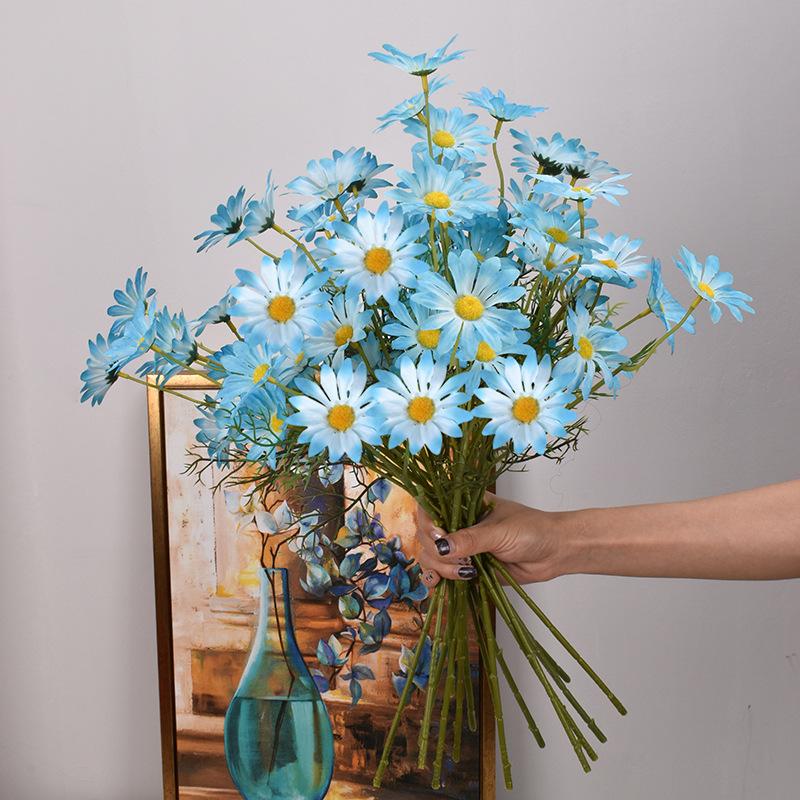 3/5/10Pcs Artificial White Daisy Flower Bouquet DIY Vase Home Garden Living Room Decoration Wedding Party Silk Fake Flowers