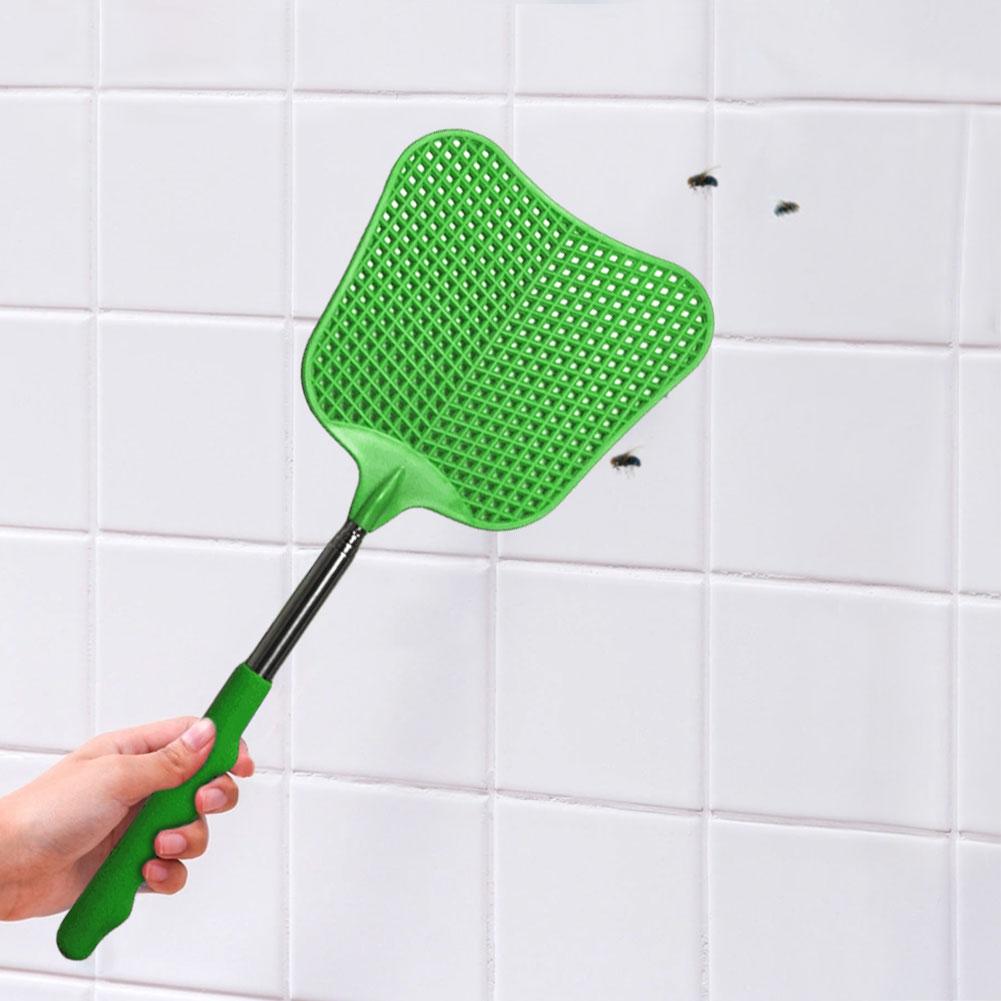 2Pcs Telescopic Fly Swatters with Anti-Slip Handle Extendable Fly Swatters Manual Bugs Killer Tools for Classroom Use