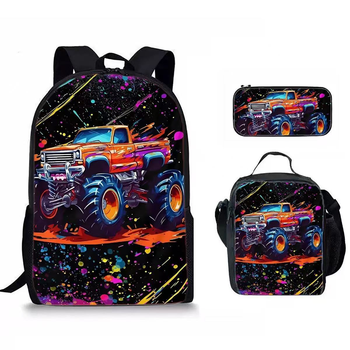 Rugzak Set Met Lunchtas, Etui, Licht En Duurzaam, Basisschool En Middelbare School Leerling Schooltas, Schoolseizoen Reis- En Vrijetijdstas three-piece set