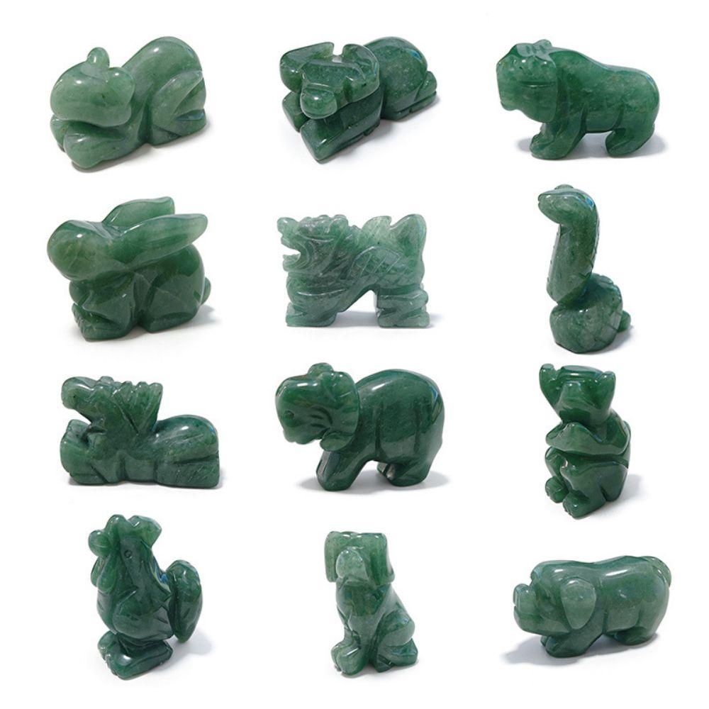 Exquisite 12 Zodiac Signs Crystal Ornaments Mini Crystal Statue Crafts Room Decor
