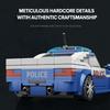 Non-Toxic 313Pcs Blue Police Car Toy Building Blocks 1:24 Model Car Bricks Desktop Decoration Puzzle Assembly Toys For Kids Holiday Gifts
