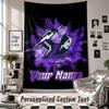 Wall Hanging Tapestry With Custom Name & Text, Melbourne Storm Decorative Tapestry For Bedroom