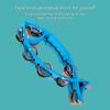 Double Row Tambourines Fish Shaped Handbell Half Moon Tambourine Musical Instrument for Adults Kids Church Bars