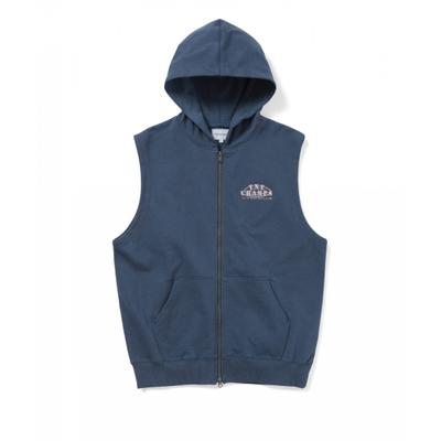 Sleeveless Zip Up Hoodie Deep Water