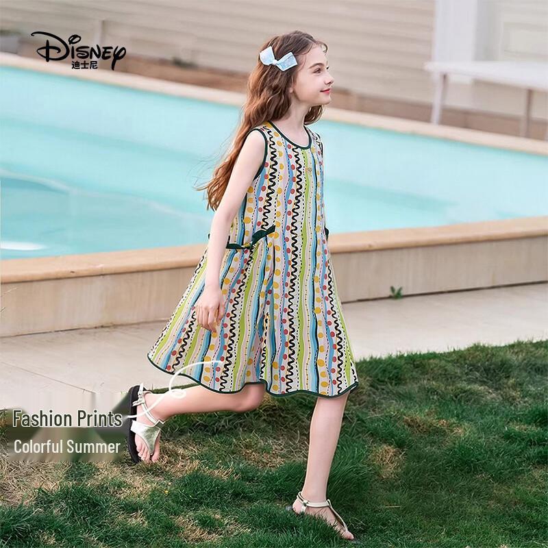 Disney Girls  Summer Princess Sleeveless Beach Dress 140