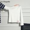 La Chapelle Women's Long-Sleeve Slim-Fit Crewneck Knit Base Layer