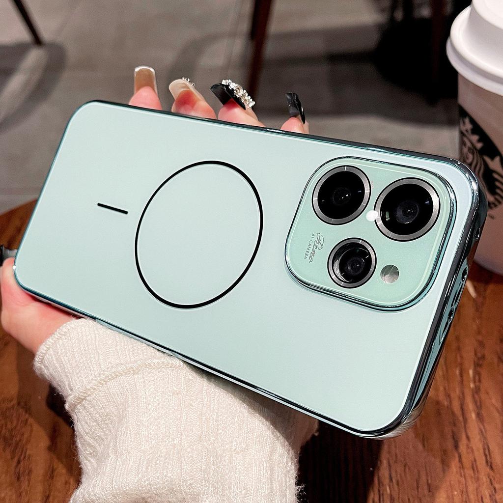 Applicable To Opporeno11pro Mobile Phone Case Magnetic Attraction Reno11 Lens All-inclusive Reno11pro Matte 11 Anti-drop
