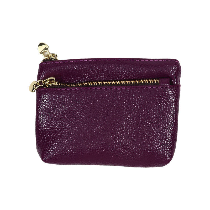 PU Leather Coin Purse Wallet With Card Slots Coin Organizer Change Holder Card Case Leather Zipper Storage Bag