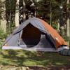 Vidaxl Tenda da Campeggio, 2 Persone, Grigio-Arancione, Impermeabile