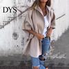 Manteau Automne Hiver Veste Femme Style Cape Capuche Poches Couleur Unie Point Ouvert Lâche avec Détail Thermique Manches Trois Quarts Randonnée Entraînement Printemps