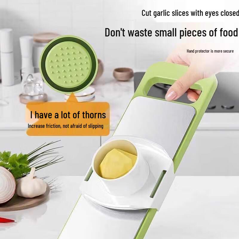 Camellia Multifunctional Kitchen Slicer with 6 Stainless Steel Blades