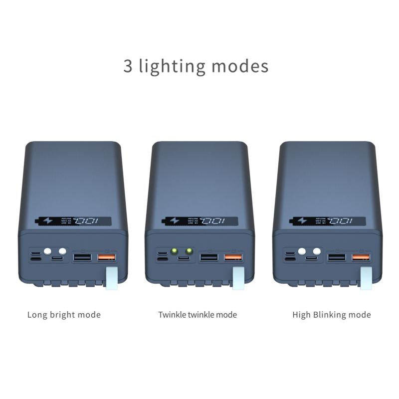 C16D 5V USB כפול USB 16*18650 מארז Power Bank C16D עם 4 חוטים LEDs תאורת עשה זאת בעצמך קופסה ניתנת להסרה QC3.0 טעינת סוללה קופסאות אחסון