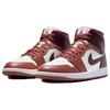 Air Jordan 1 Mid Dusty Peach da donna, scarpe da ginnastica arancioni, notte-marrone vela BQ6472-200