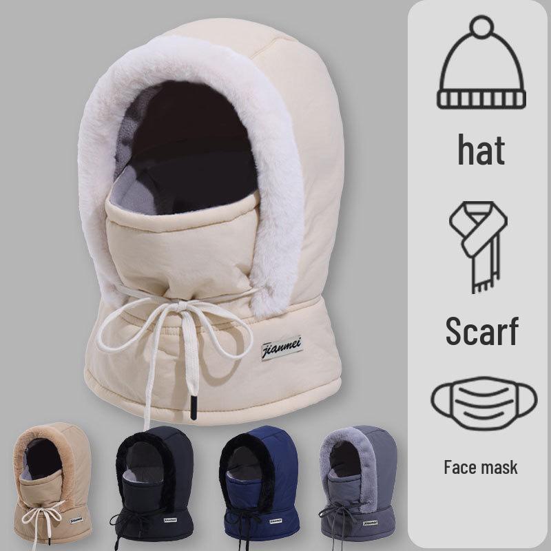 Men's and Women's Fleece-Lined Lei Feng Hat: Windproof, Snowproof, for Outdoor Skiing and Cycling.