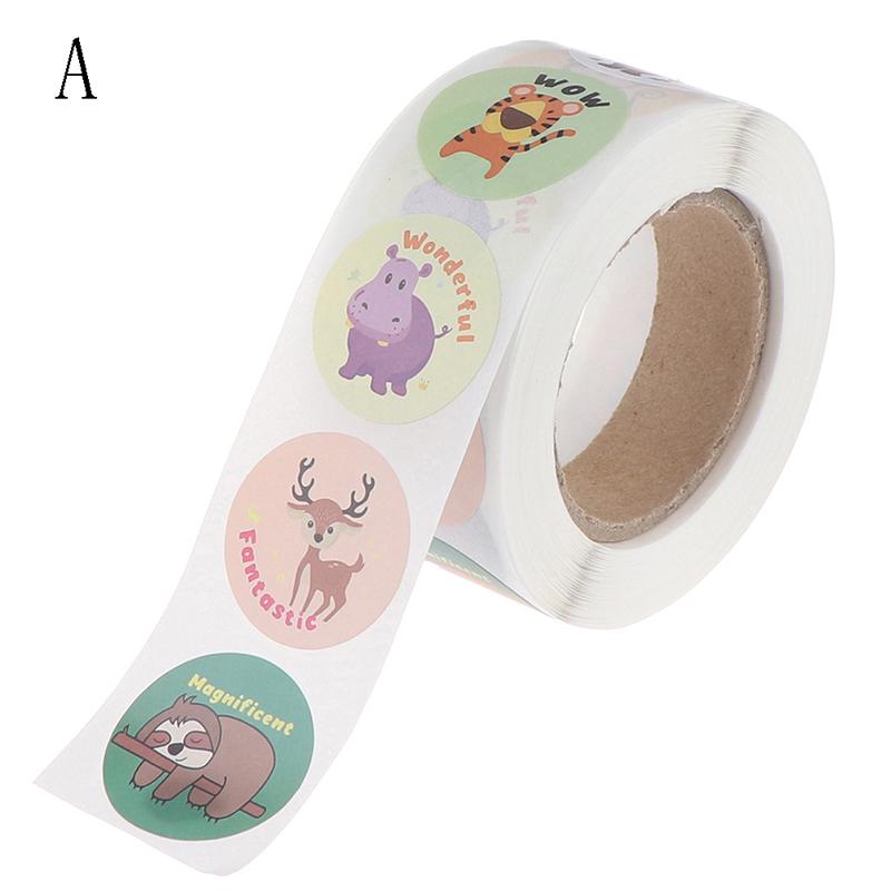 

500 шт./рулон милые наклейки с мультяшными животными журнал скрапбукинг награда наклейка as the picture