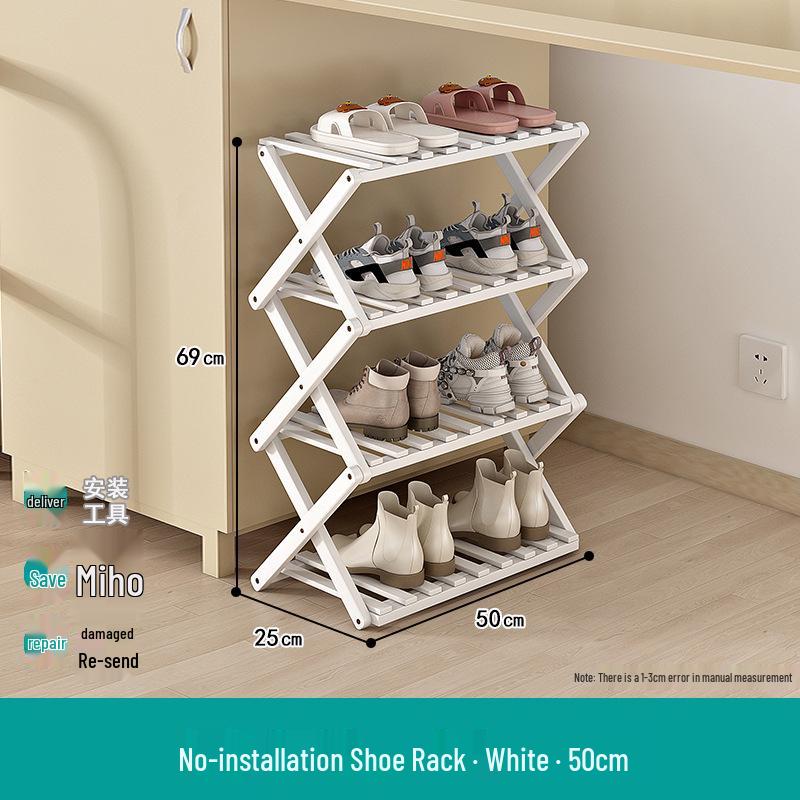 Compact Foldable Shoe Rack: Multi-Layer, No-Install, Space-Saving Storage for Indoor Entrances.