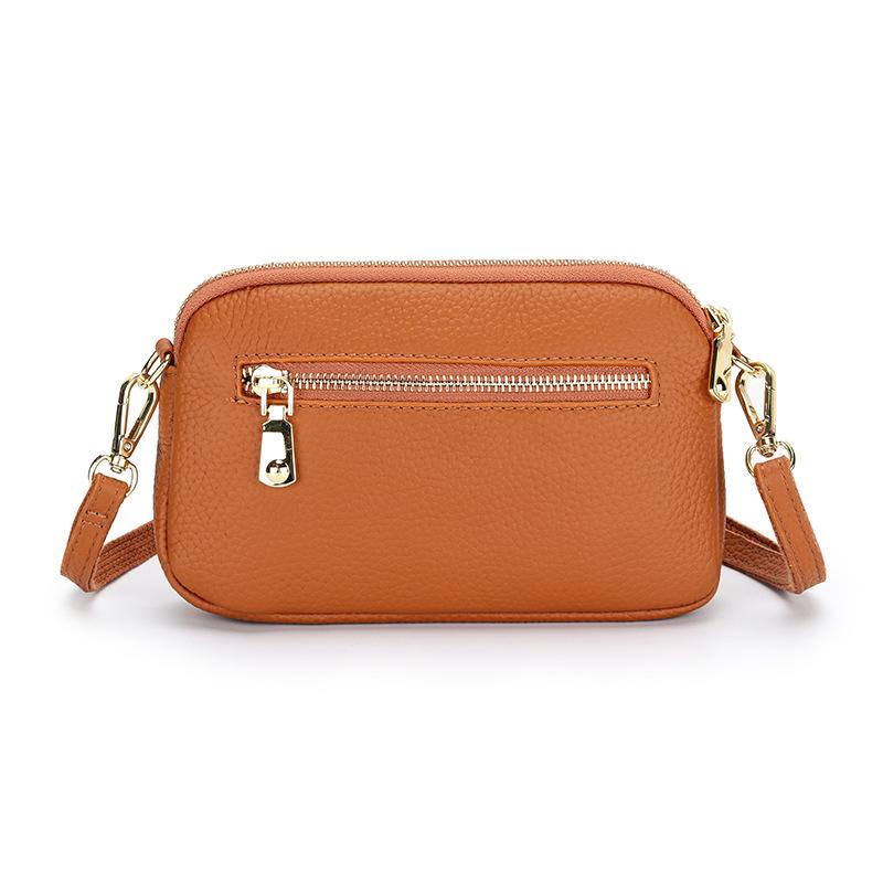 Leather bag women's oblique span summer fashion casual shoulder bag 2025 new model put mobile phone clutch women's bag