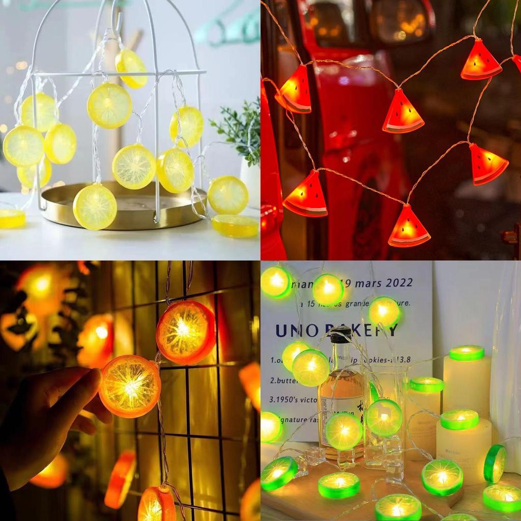 LED-Zitronen-Lichterkette mit Batteriebox für festliche Dekoration und Outdoor-Partys