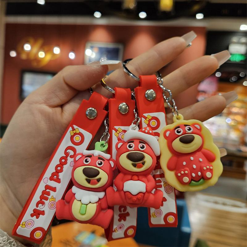 Internet-Berühmtheit Cartoon-Puppe Schlüsselanhänger Taschenanhänger Studentenanhänger Niedlicher PVC-Schlüsselanhänger Paar Auto Schmuck