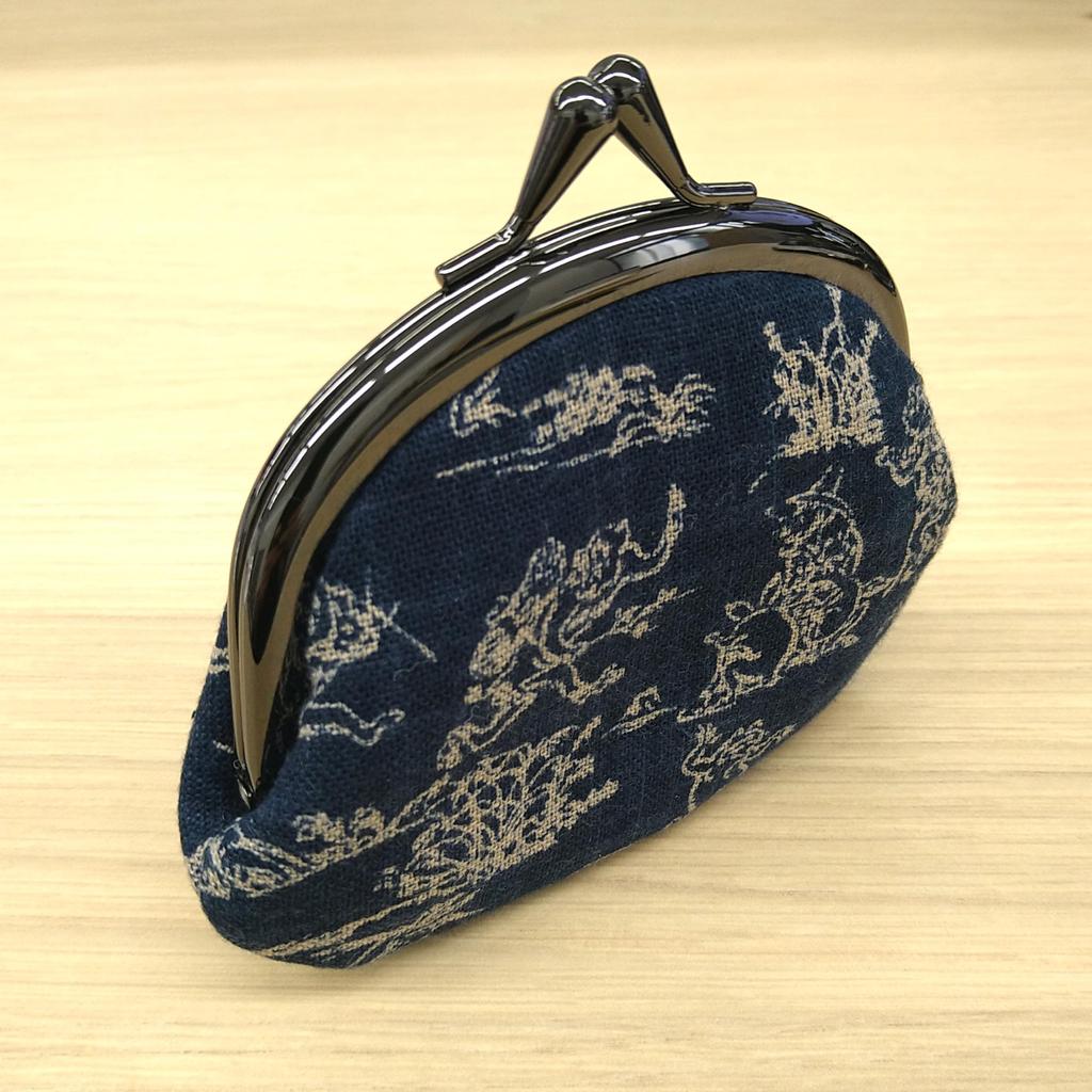 Peněženka se zapínáním Maruzen s japonským designem Choju Giga Pánský vzor 3,3 palce,